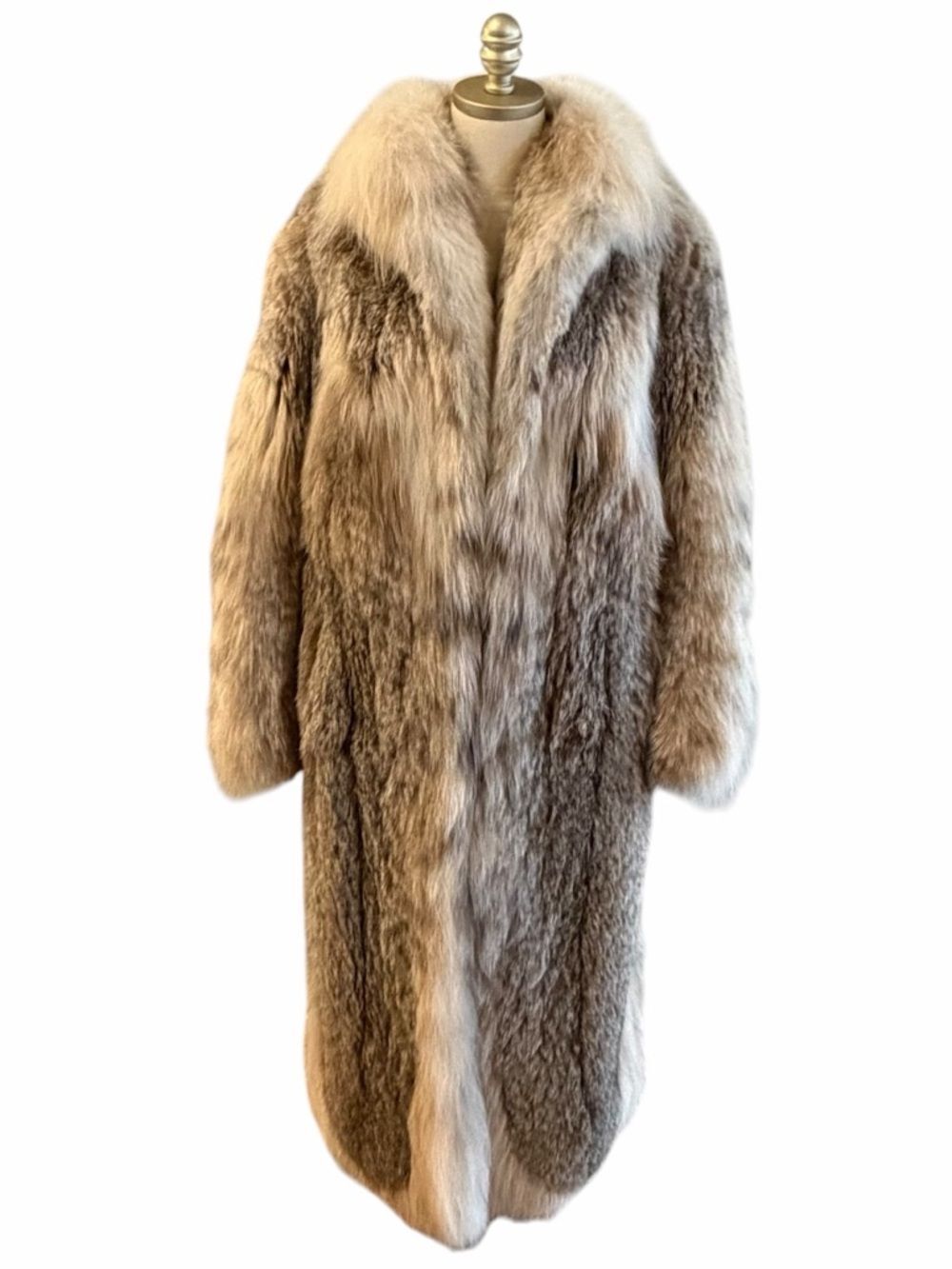 Vintage Womens Natural Canadian Lynx Fur Coat Size M Genuine Luxury